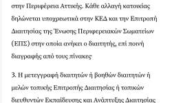 ΜΟΝΟ ΟΙ ΔΙΑΙΤΗΤΕΣ ΤΗΣ ΑΤΤΙΚΗΣ ΔΕΝ ΜΠΟΡΟΥΝ ΝΑ ΜΕΤΑΓΡΑΦΟΥΝ ΧΩΡΙΣ ΤΗΝ ΣΥΝΑΙΝΕΣΗ ΤΗΣ ΕΠΣ ΠΟΥ ΑΝΗΚΟΥΝ ,ΕΚΤΟΣ ΑΝ ΑΛΛΑΞΟΥΝ ΚΑΤΟΙΚΙΑ ΟΙ ΤΩΝ ΕΠΑΡΧΙΑΚΩΝ ΕΠΣ ΜΠΟΡΟΥΝ ΝΑ ΜΕΤΑΓΡΑΦΟΥΗ ΧΩΡΙΣ ΣΥΓΚΑΤΑΘΕΣΗ 