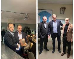 Ο ΣΥΝΔΕΣΜΟΣ ΔΙΑΙΤΗΤΩΝ ΘΕΣΣΑΛΟΝΙΚΗΣ ΑΠΕΝΕΙΜΕ ΤΙΜΗΤΙΚΗ ΠΛΑΚΕΤΑ  ΜΕ ΤΟΝ ΠΡΟΕΔΡΟ ΜΠΑΜΠΗ ΚΩΣΤΟΥΔΗ ΣΤΟΝ ΚΥΡΟ ΒΑΣΣΑΡΑ ΠΟΥ ΕΚΑΝΕ ΜΑΘΗΜΑ  ΣΤΟΥΣ ΡΕΦ ΤΗΣ ΕΝΩΣΗΣ ΠΑΡΟΝ ΚΑΙ Ο ΝΙΚΟΣ ΦΙΛΙΠΠΙΑΔΗΣ (ΦΩΤΟ)